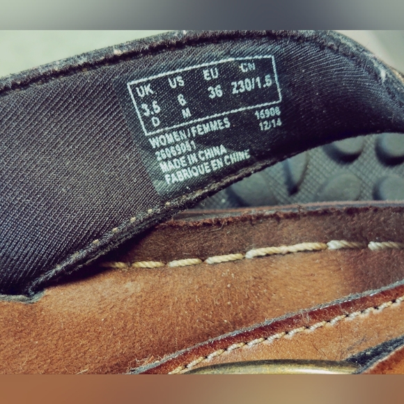 Clarks Collection Fenner Nerice Leather Strap Sandals Sz-6 - Picture 5 of 5